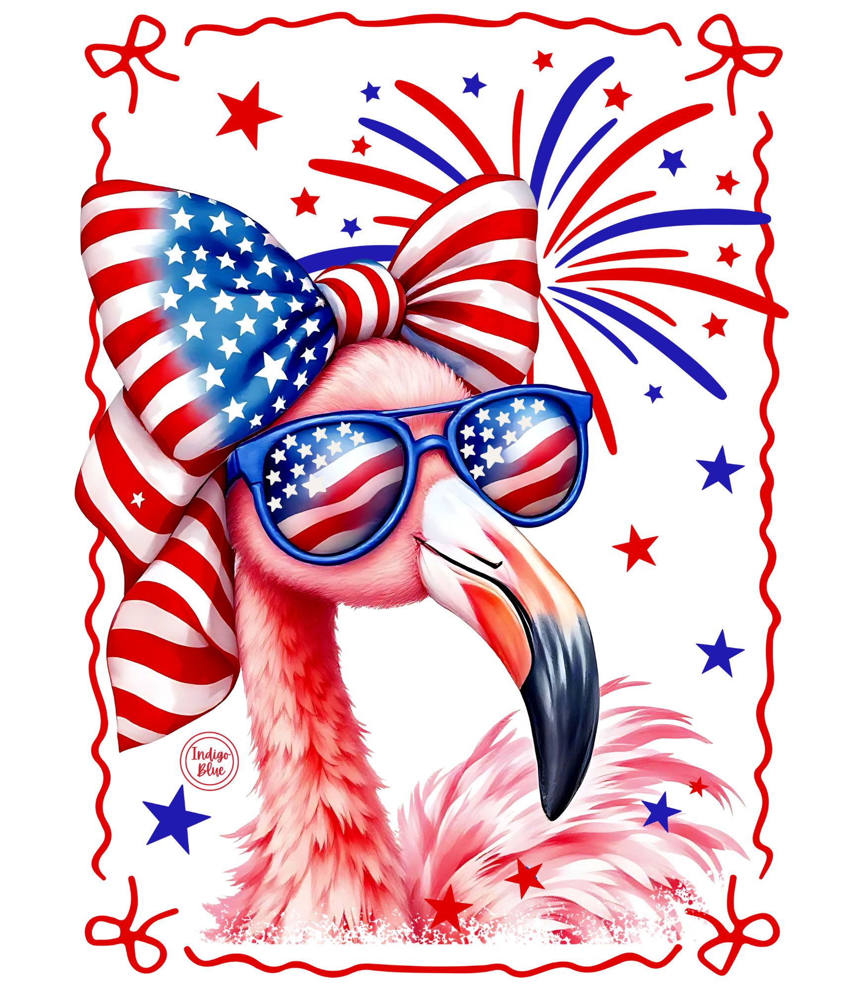 Patriotic Flamingo