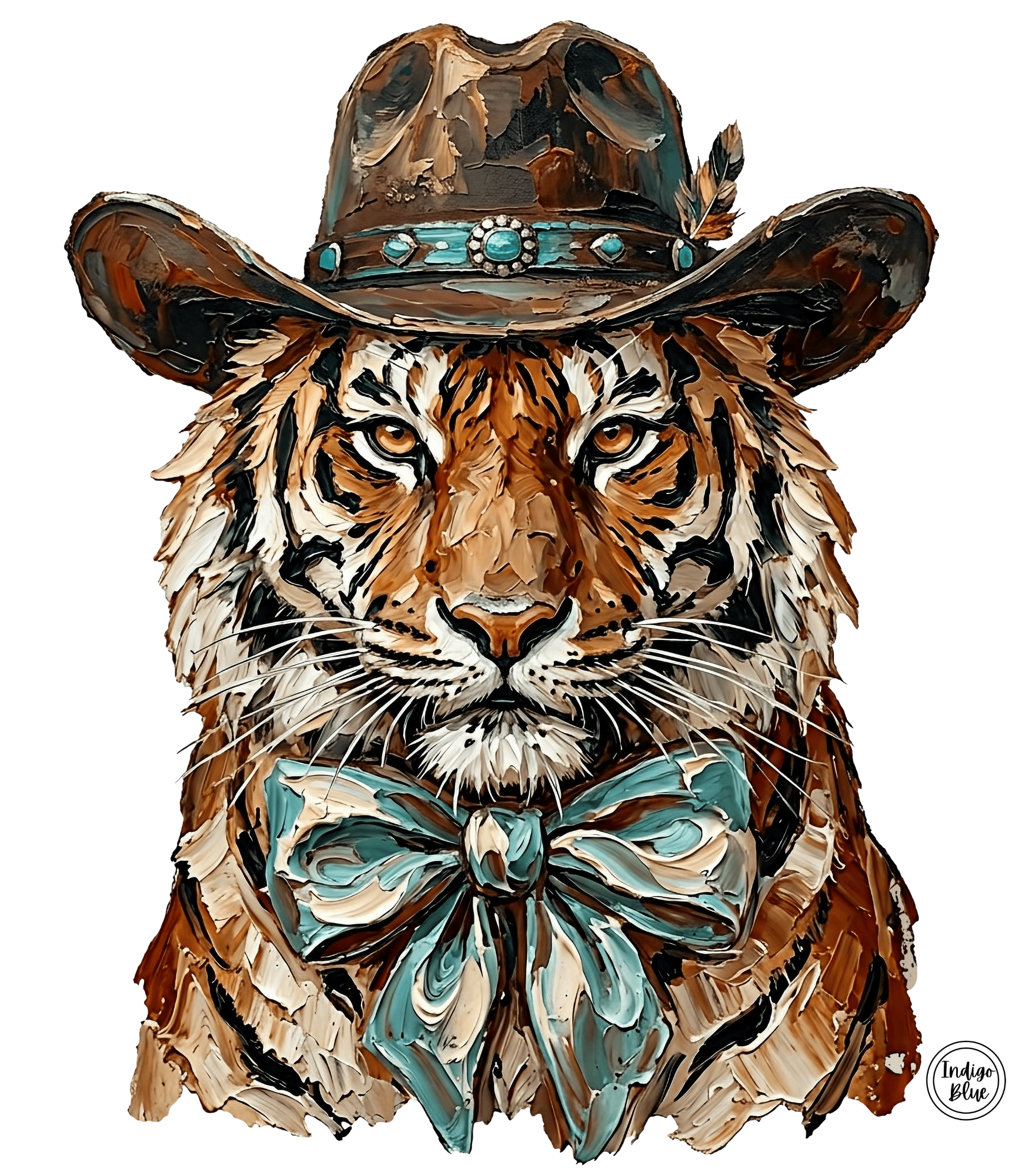 Turquoise and Tiger Stipes