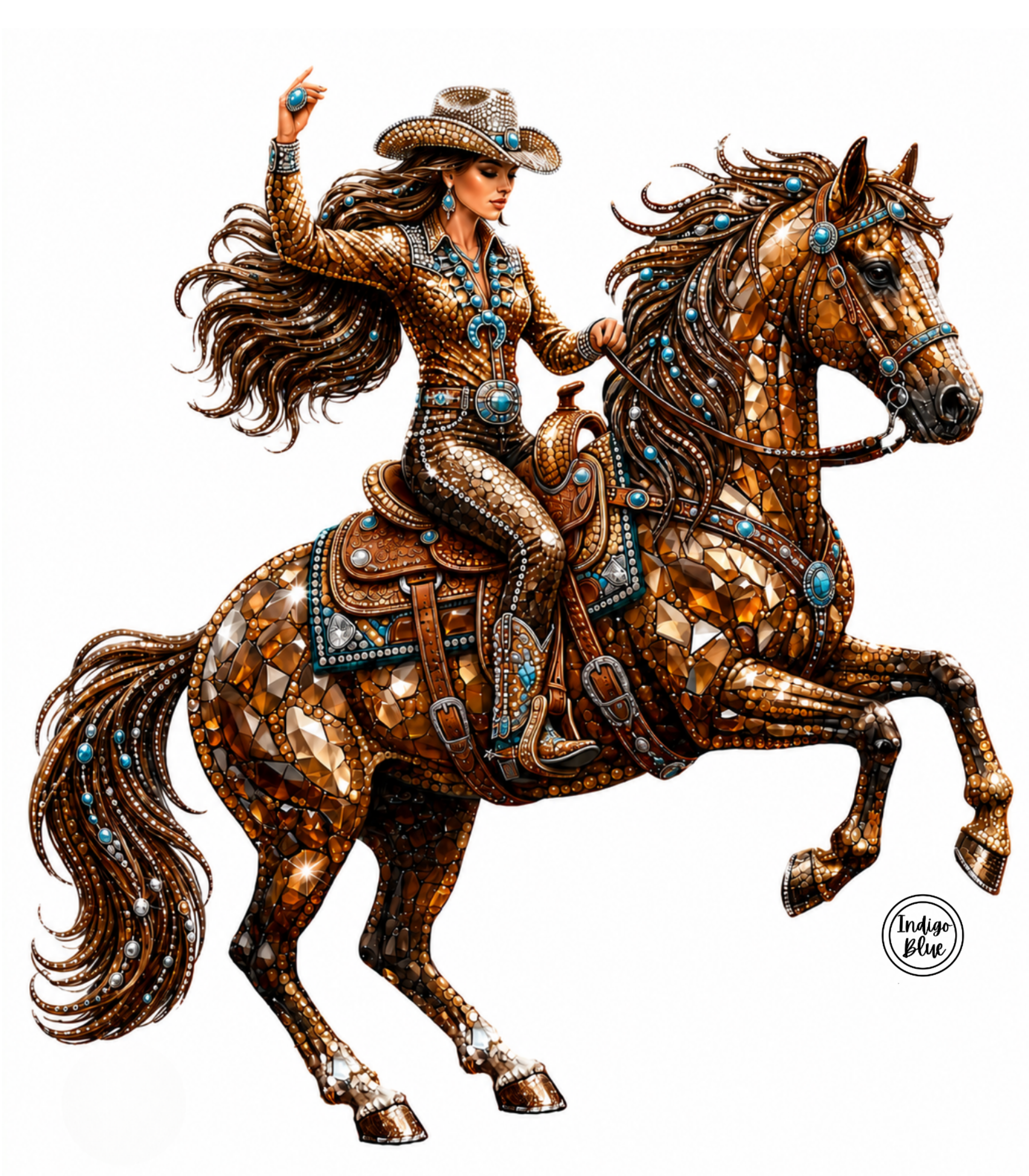 Gilded Rodeo Cowgirl