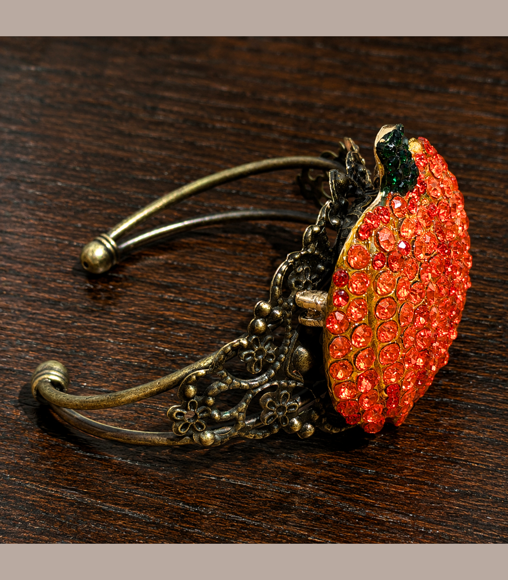 Vintage Blingy Pumpkin Cuff