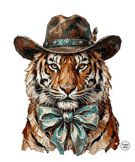 Turquoise and Tiger Stipes