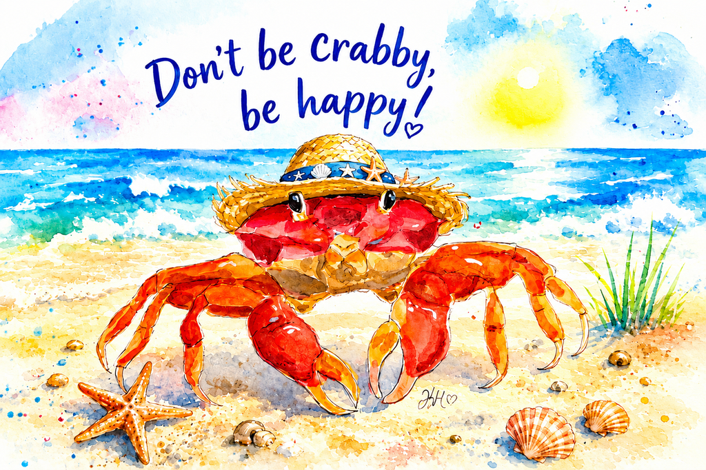 Don't Be Crabby Be Happy (Kayla Collection)