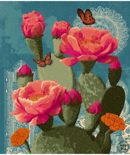 Butterflies and Flowers Cactus