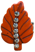 Blingy Orange Leaf Stretch Ring
