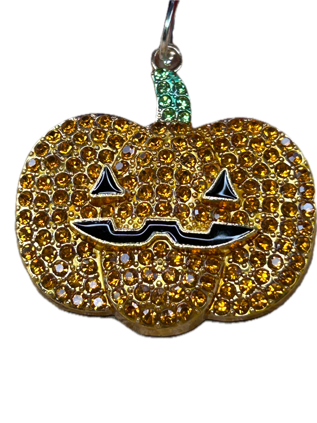 Eclectic Colorful Blingy Jack-O-Lantern Necklace (Eclectic Ruby Red Original)