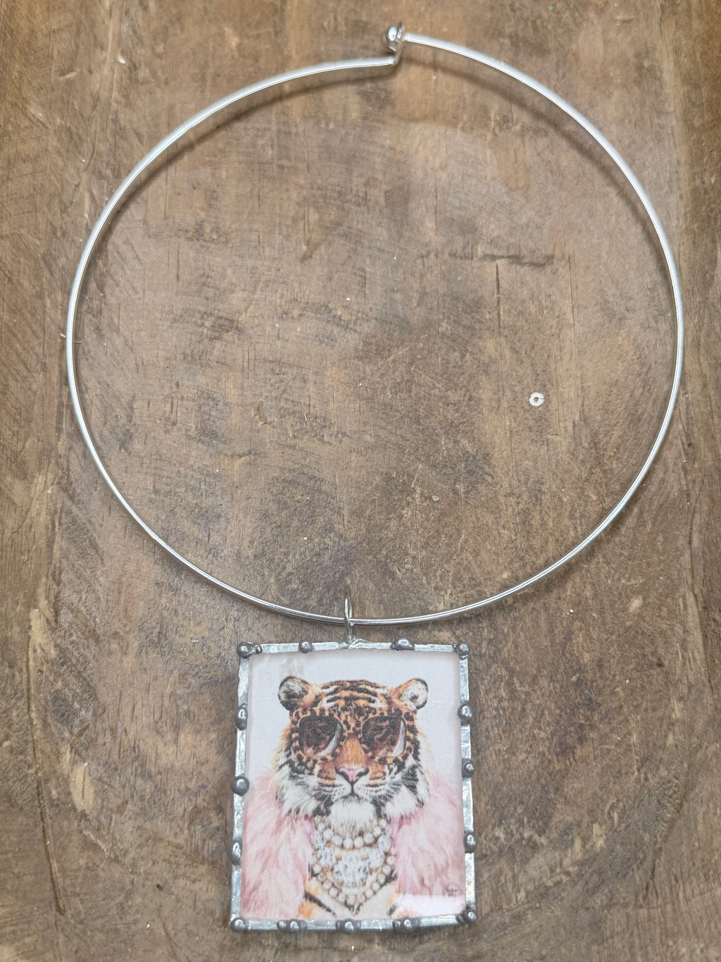 Too Glam To Growl Tiger Soldered Necklace