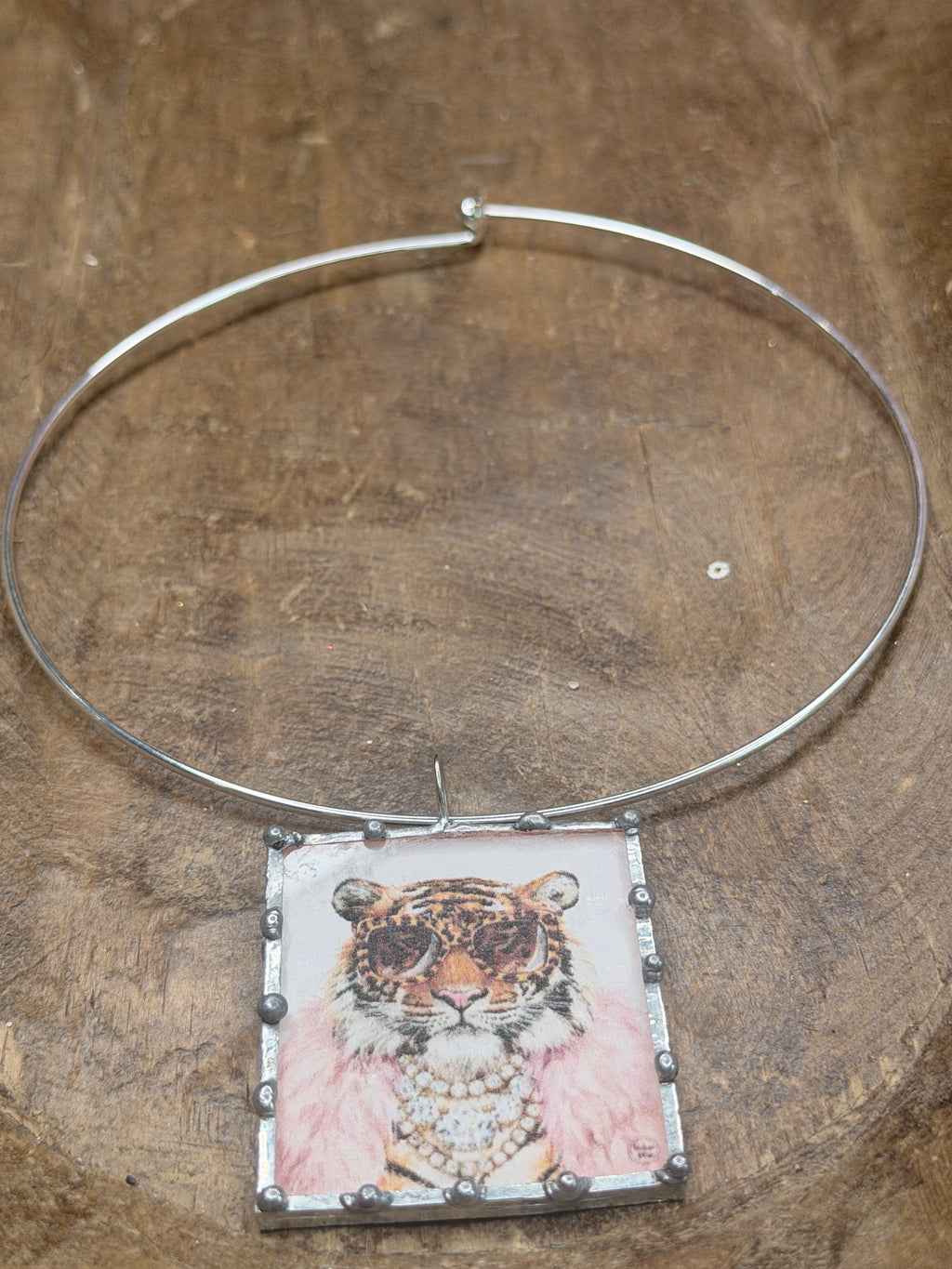 Too Glam To Growl Tiger Soldered Necklace