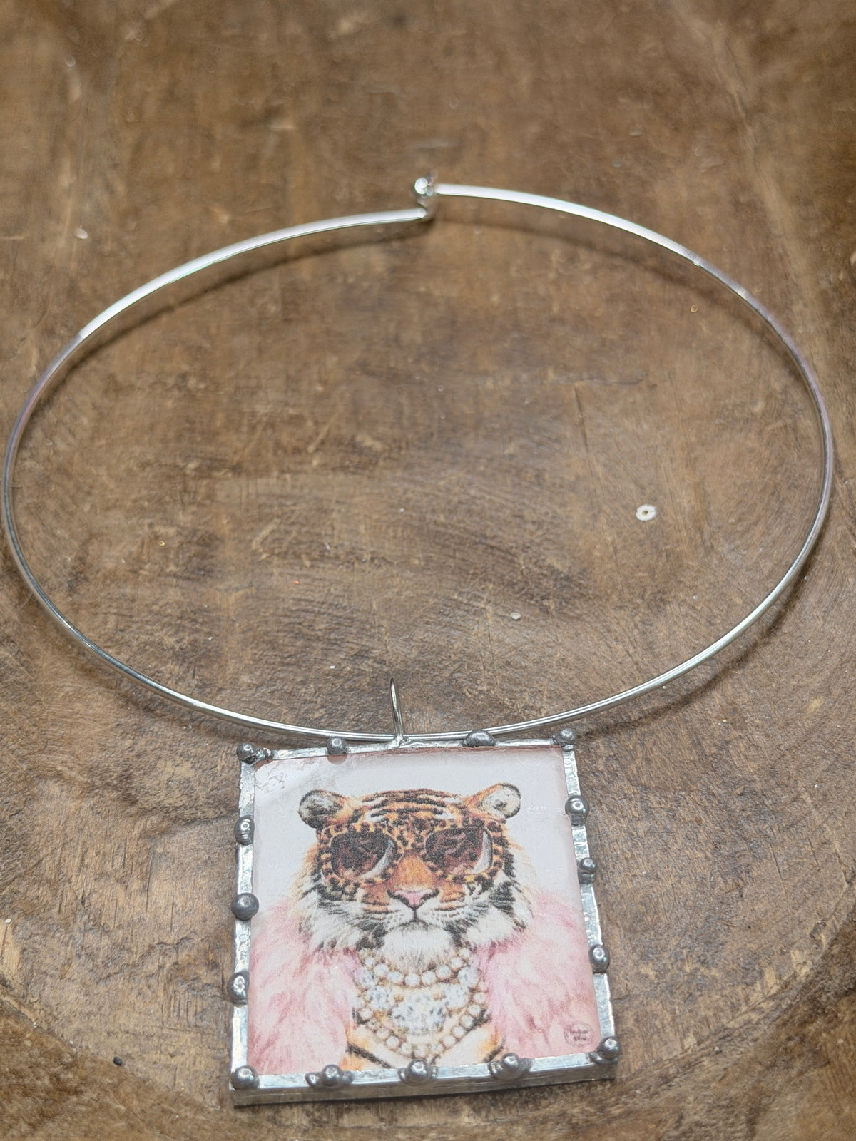 Too Glam To Growl Tiger Soldered Necklace